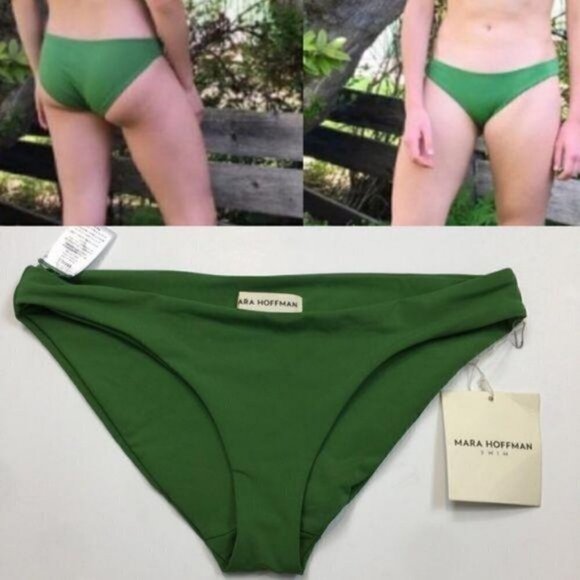 Mara Hoffman Zoa Bikini Bottoms in Savana Green - Picture 1 of 6